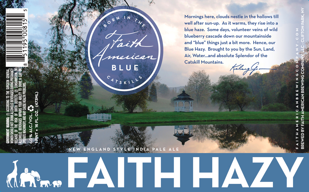 Faith American Blue Hazy IPA Label